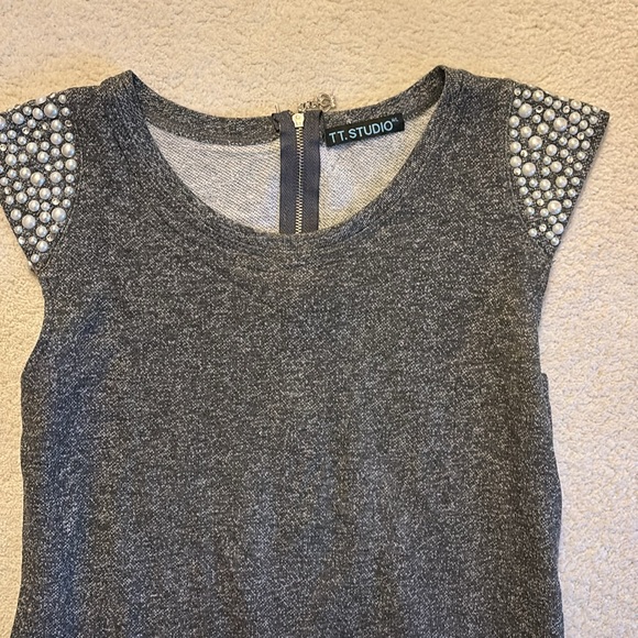 TT Studio women great cotton sleeveless mini dress embroidered side decoration - Picture 2 of 7